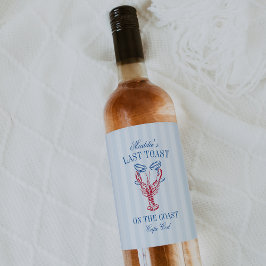 Letzten Toast auf dem Junggeselinnen-Abschied der  Weinetikett