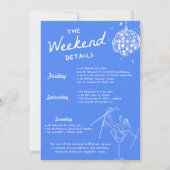 Letzten Toast auf den Pisten Bachelorette Weekend Einladung (Rückseite)