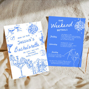 Letzten Toast auf den Pisten Bachelorette Weekend  Einladung