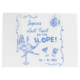 Letzten Toast auf den Pisten Bachelorette Wochenen Große Geschenktüte