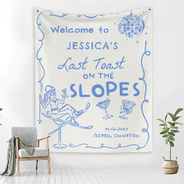 Letzten Toast auf den Pisten Bachelorette Wochenen Wandteppich