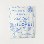 Letzten Toast auf den Pisten Bachelorette Wochenen Wandteppich (Vorderseite)