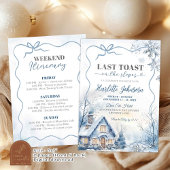 Letzten Toast auf den Pisten Hütte Junggeselinnen- Einladung