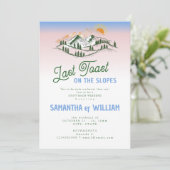 Letzten Toast auf den Pisten Joint Bach Ski Weeken Einladung (Stehend Vorderseite)