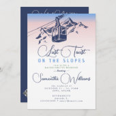 Letzten Toast auf den Pisten Ski Bachelorette Woch Einladung (Vorne/Hinten)