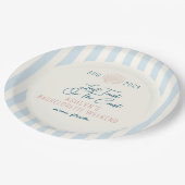 Letzten Toast auf den Tellern des Bachelorette-Pap Pappteller (Schrägansicht)