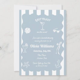 Letzten Toast auf der Coast Bachelorette Pary Einl Einladung