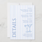 Letzten Toast auf der Flora-Küste Bachelorette Einladung (Rückseite)