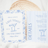 Letzten Toast auf der Flora-Küste Bachelorette Einladung