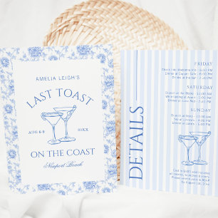 Letzten Toast auf der Flora-Küste Bachelorette Einladung
