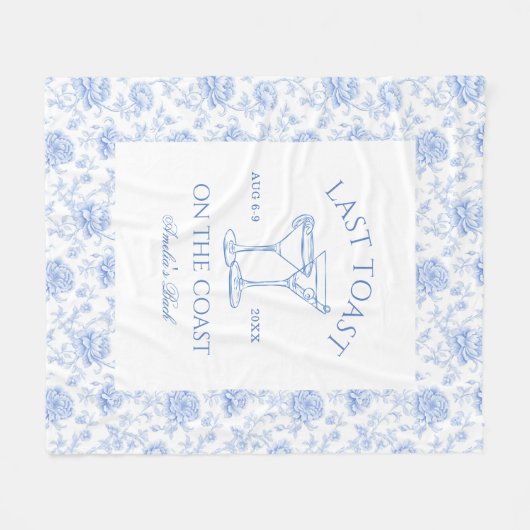 Letzten Toast auf der Flora-Küste Bachelorette Fleecedecke (Vorderseite (Horizontal))