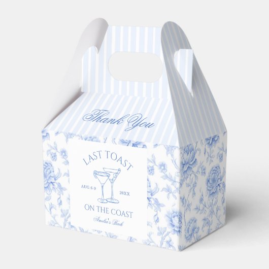 Letzten Toast auf der Flora-Küste Bachelorette Geschenkschachtel (Vorderseite)