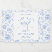 Letzten Toast auf der Flora-Küste Bachelorette Schaumweinetikett (Einzelnes Label)