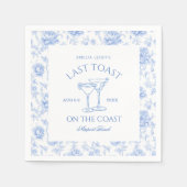 Letzten Toast auf der Flora-Küste Bachelorette Serviette (Vorderseite)