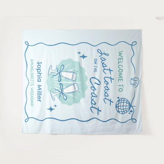 Letzten Toast auf der Kulisse des Küstenbacheloret Wandteppich (Vorderseite (Horizontal))