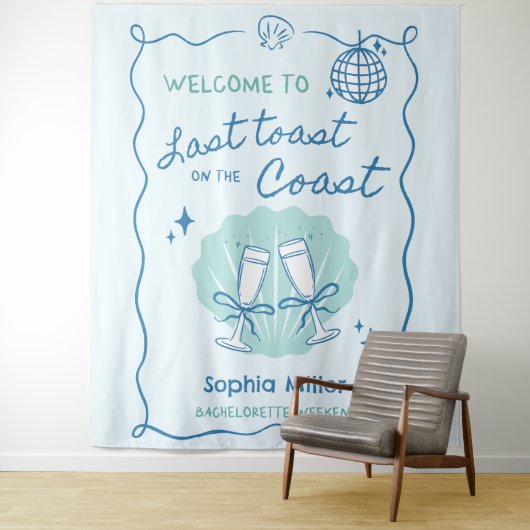 Letzten Toast auf der Kulisse des Küstenbacheloret Wandteppich (Beispiel)