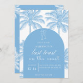 Letzten Toast auf der Küste Bachelorette Einladung (Vorne/Hinten)