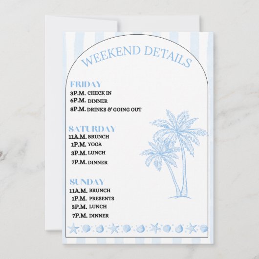 Letzten Toast auf der Küste Bachelorette Einladung (Rückseite)