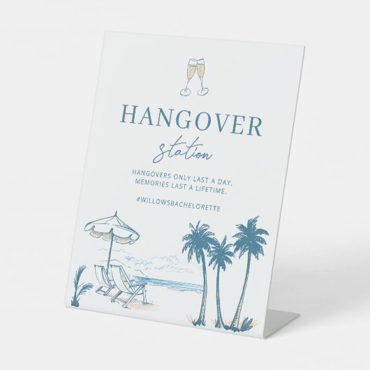 Letzten Toast auf der Küste Bachelorette Hangover- Sockelschild (Vorderseite)