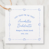 Letzten Toast auf der Küste Junggeselinnen-Abschie Geschenkanhänger (Vorderseite)