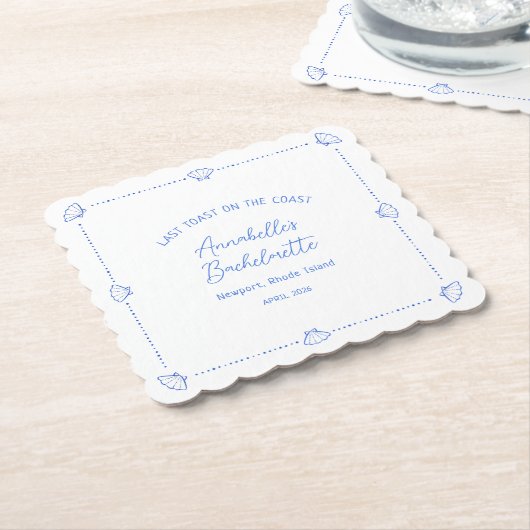 Letzten Toast auf der Küste Junggeselinnen-Abschie Untersetzer (angewinkelt)