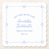 Letzten Toast auf der Küste Junggeselinnen-Abschie Untersetzer (Vorderseite)