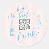 LETZTEN TOAST AUF DER KÜSTE KAUFEN SIE DIE BRIDE E RUNDER AUFKLEBER (Vorderseite)