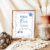 Letzten Toast auf der Küste Mimosa Bar Table Zeich Poster