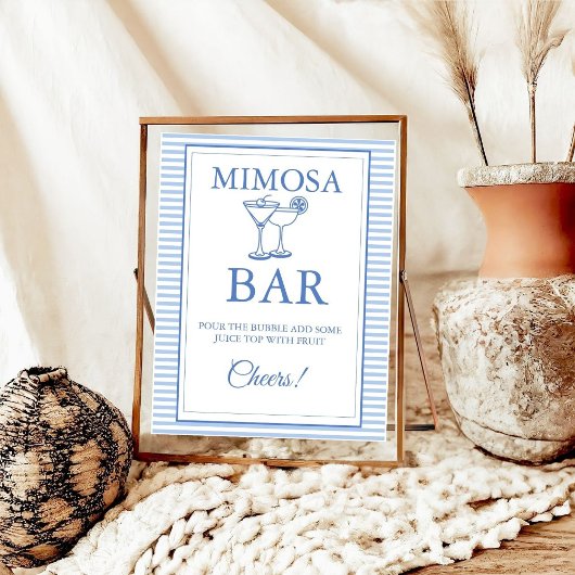Letzten Toast auf der Küste Mimosa Bar Table Zeich Poster