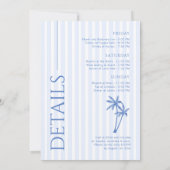 Letzten Toast auf der Küste Palmen Bäume Bachelore Einladung (Rückseite)