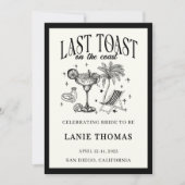 Letzten Toast auf der Küstenstraße Einladung (Vorderseite)