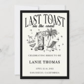 Letzten Toast auf der Küstenstraße Einladung (Vorderseite)
