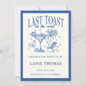 Letzten Toast auf der Küstenstraße Einladung (Vorderseite)