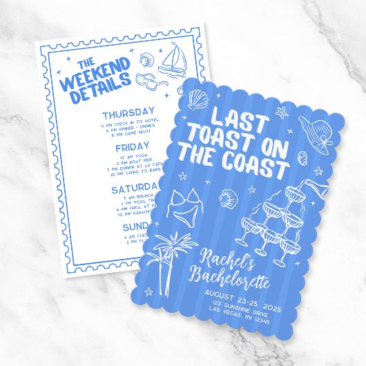 Letzten Toast auf der Küstenstraße Einladung