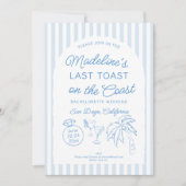 Letzten Toast auf der Küstenstraße Einladung (Vorderseite)