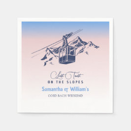 Letzten Toast auf der Piste Ski Bachelorette Viele Serviette