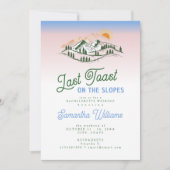 Letzten Toast auf der Piste Skifahren Winter BACH Einladung (Vorderseite)