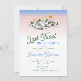 Letzten Toast auf der Piste Skifahren Winter BACH Einladung