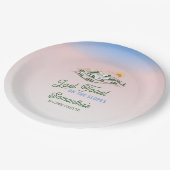 Letzten Toast auf der Piste Skifahren Winter BACH  Pappteller (Schrägansicht)