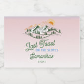 Letzten Toast auf der Piste Skifahren Winter BACH Schaumweinetikett (Einzelnes Label)