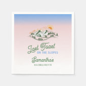 Letzten Toast auf der Piste Skifahren Winter BACH Serviette (Vorderseite)