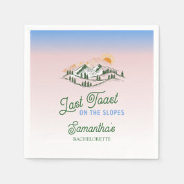 Letzten Toast auf der Piste Skifahren Winter BACH Serviette