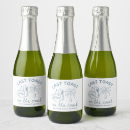 Letzten Toast Bachelorette Mini Champagne Schaumweinetikett