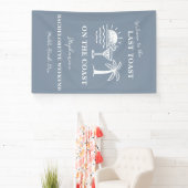 Letzten Toast blau und weiß auf der Küste Bachelor Banner (InSitu)