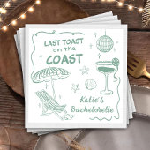Letzten Toast Coast Beach Green Junggeselinnen-Abs Serviette