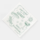 Letzten Toast Coast Beach Green Junggeselinnen-Abs Serviette (Ecke)