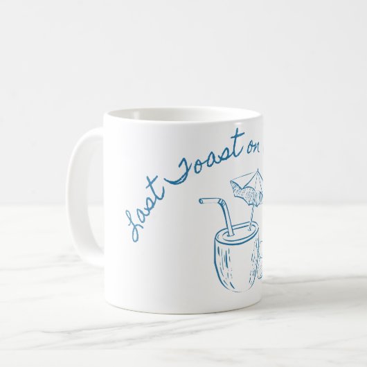 Letzten Toast über die Coast Junggeselinnen-Abschi Kaffeetasse (Vorderseite Links)