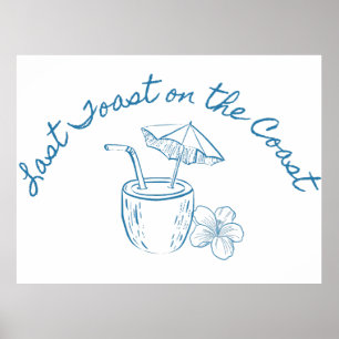Letzten Toast über die Coast Junggeselinnen-Abschi Poster