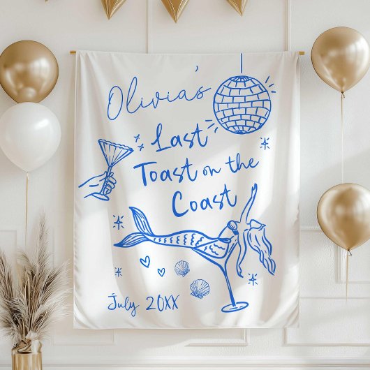 Letzten Toast vor der Küste, Beach Bacheloret Wandteppich