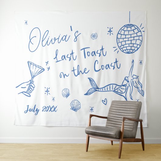 Letzten Toast vor der Küste, Beach Bacheloret Wandteppich (Beispiel (Horizontal))